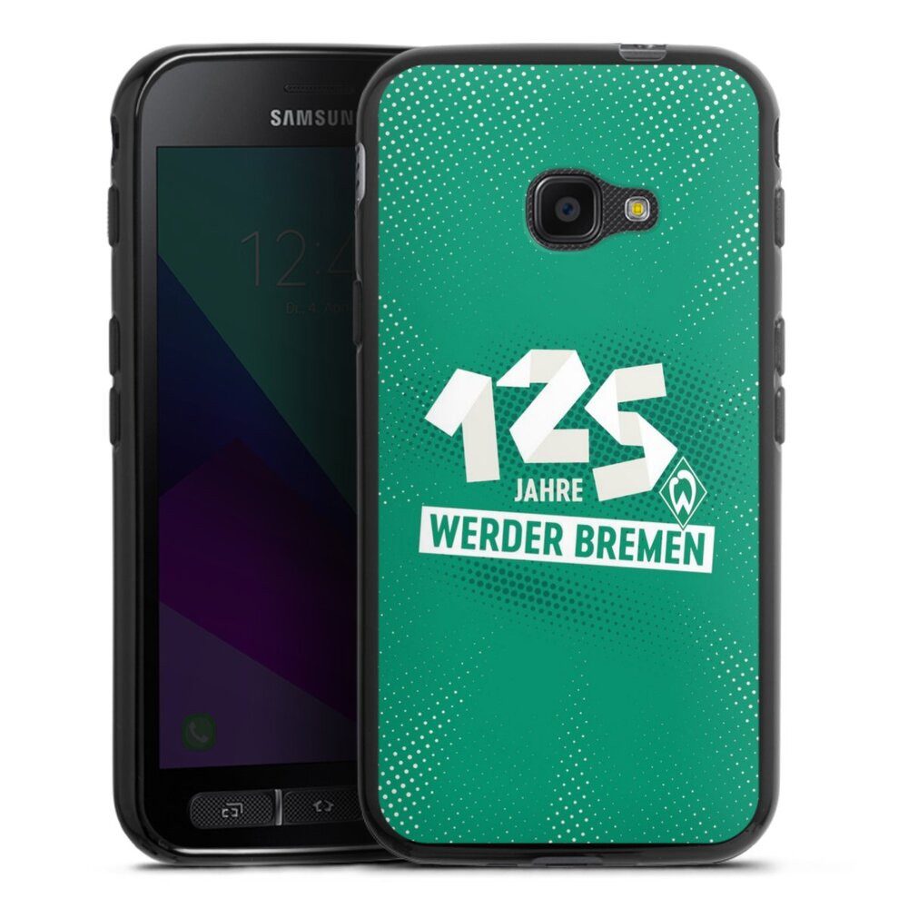 DeinDesign Handyhülle 125 Jahre Werder Bremen Offizielles Lizenzprodukt, Samsung Galaxy Xcover 4s Silikon Hülle Bumper Case Handy Schutzhülle