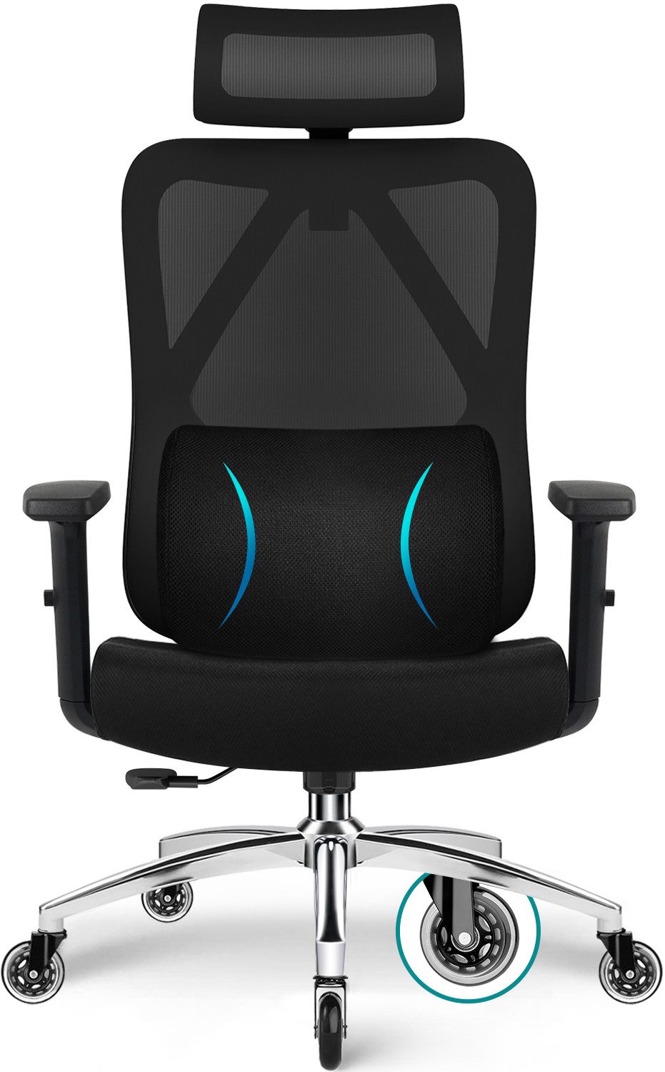 Lexzurn Bürostuhl Bürostuhl ergonomisch, Schreibtischstuhl 3D Memory-Schaum günstig online kaufen