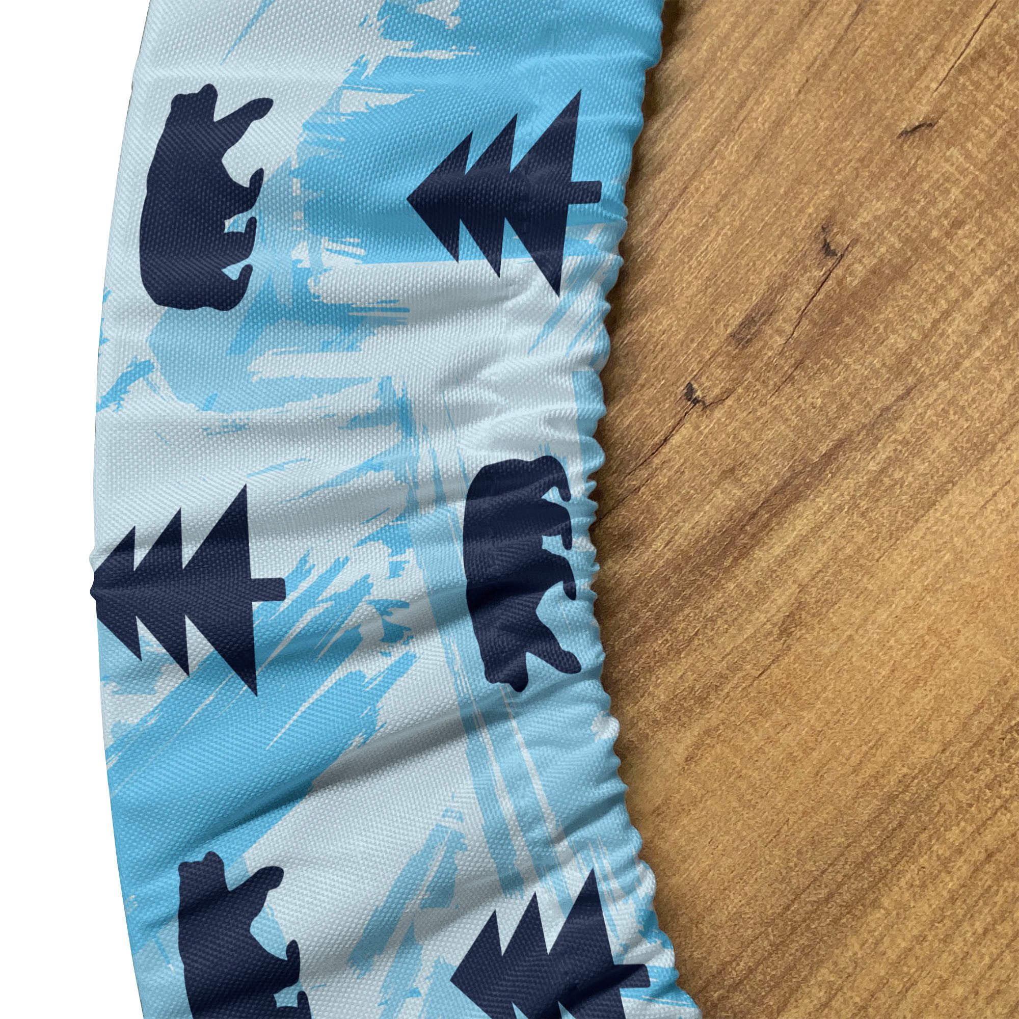 Abakuhaus Tischdecke Rundum-elastische Stofftischdecke, Alaska Bär und Tannenbaum