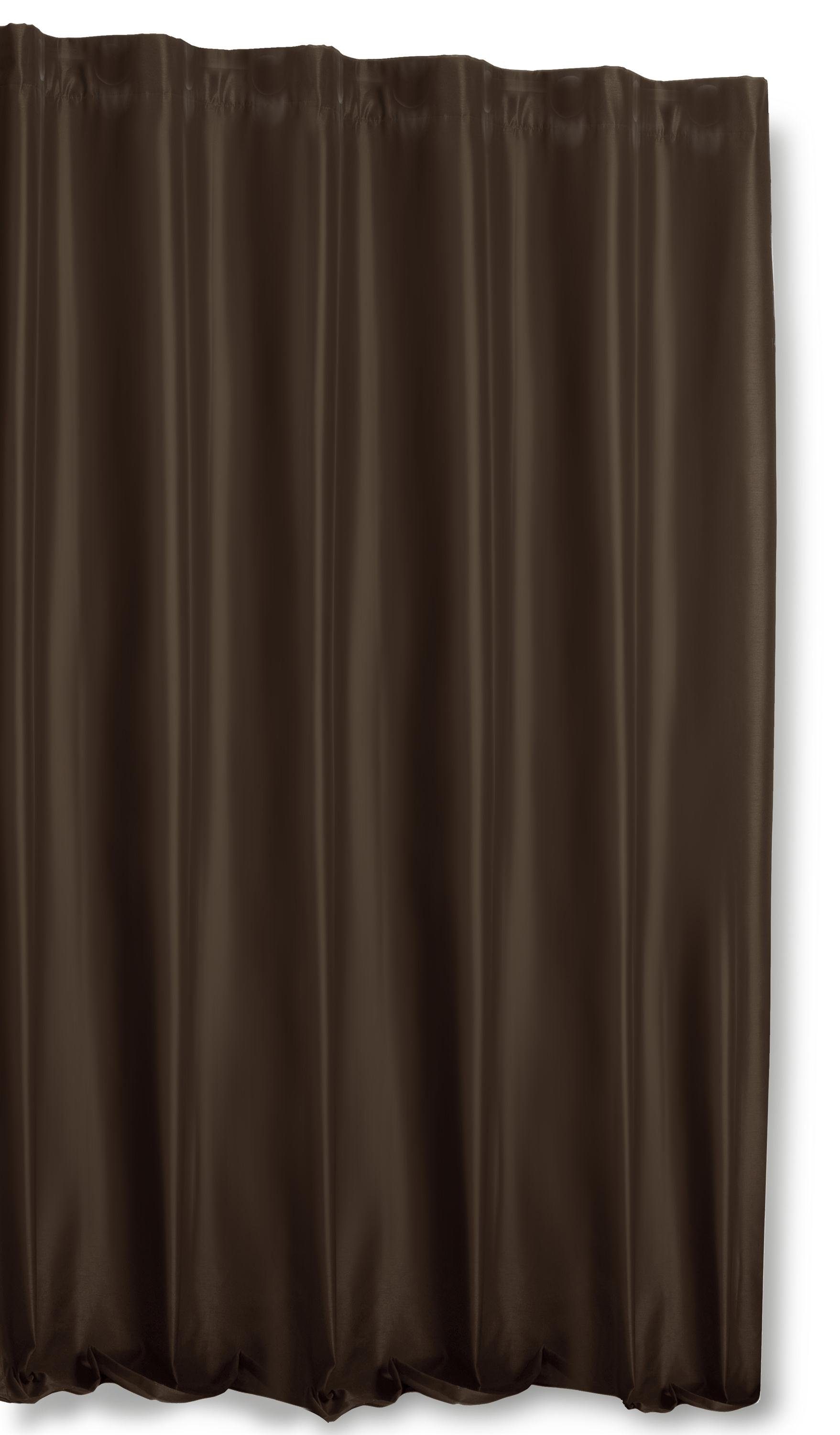 St), Türvorhang Polyester blickdicht, Kräuselband (1 245x245 und Braun Haus Fleece, Deko, Kräuselband Thermovorhang Polar cm blickdicht breit