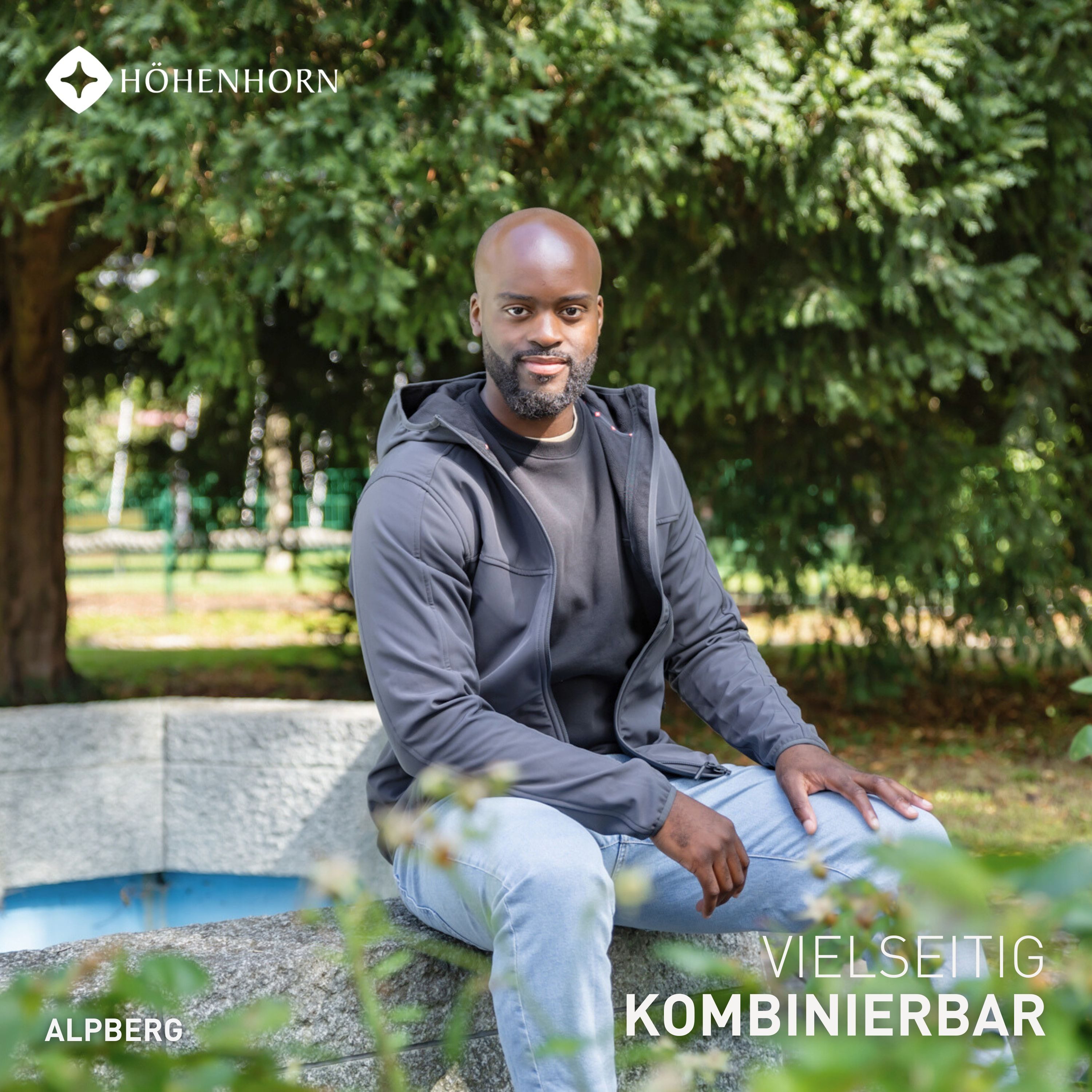 Höhenhorn Softshelljacke Alpberg Herren leichte Jacke für Männer Outdoor Übergangsjacke Microfleece-Innenfutter, Atmungsaktiv