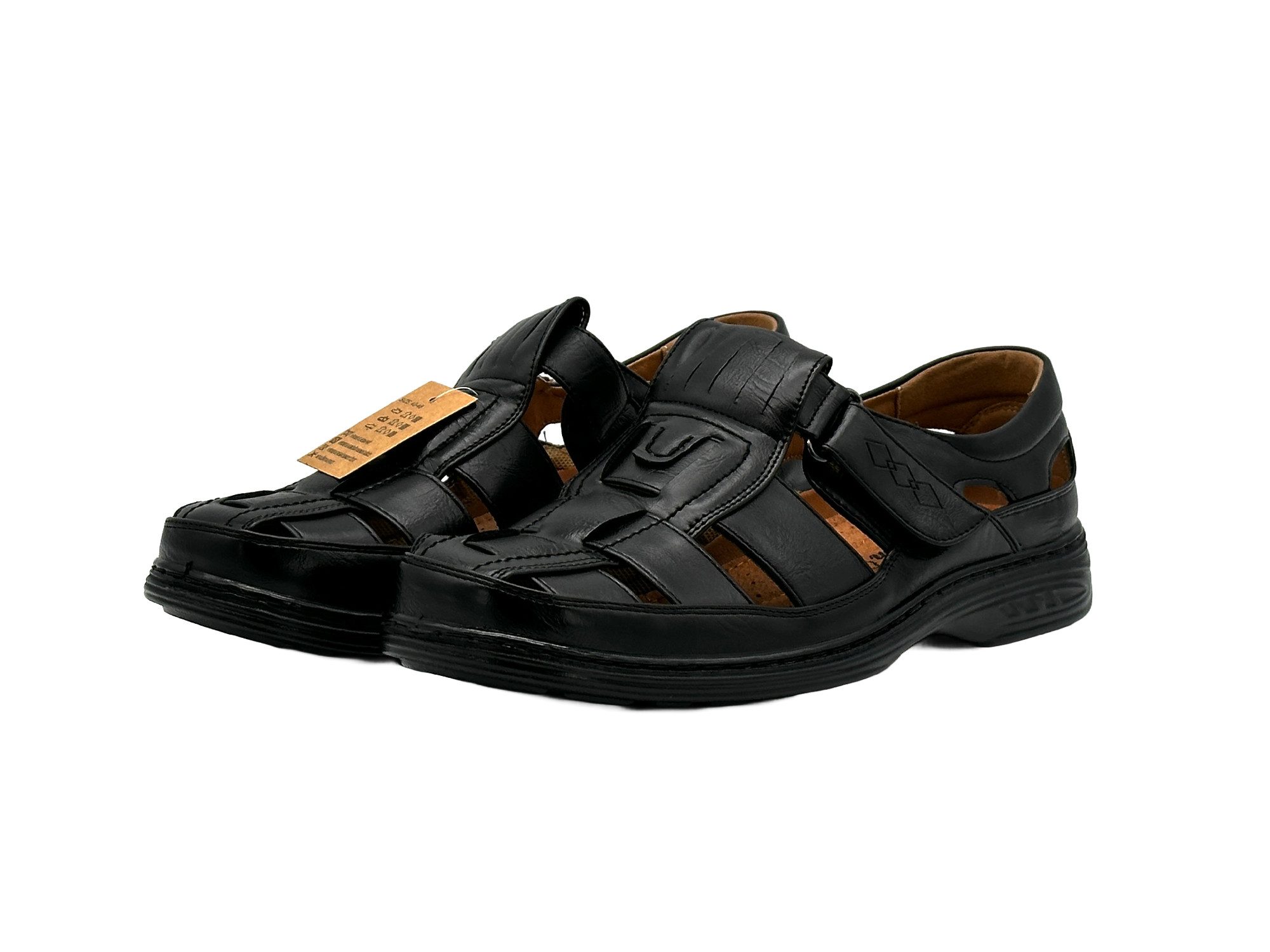 Nowaland Herren Sommerschuhe mit Klettverschluss – Bequem & Atmungsaktiv Sandale Luftige Verarbeitung, Pflegeleichtes Material – Bild 3 von 4