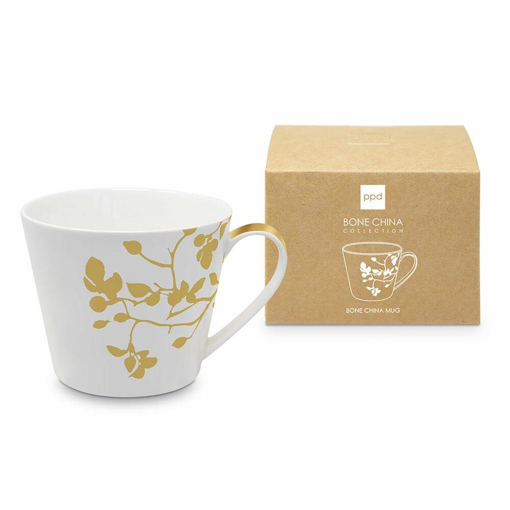 PPD Tasse Pure Branch gold Bone China Mug 400 ml, Bone China