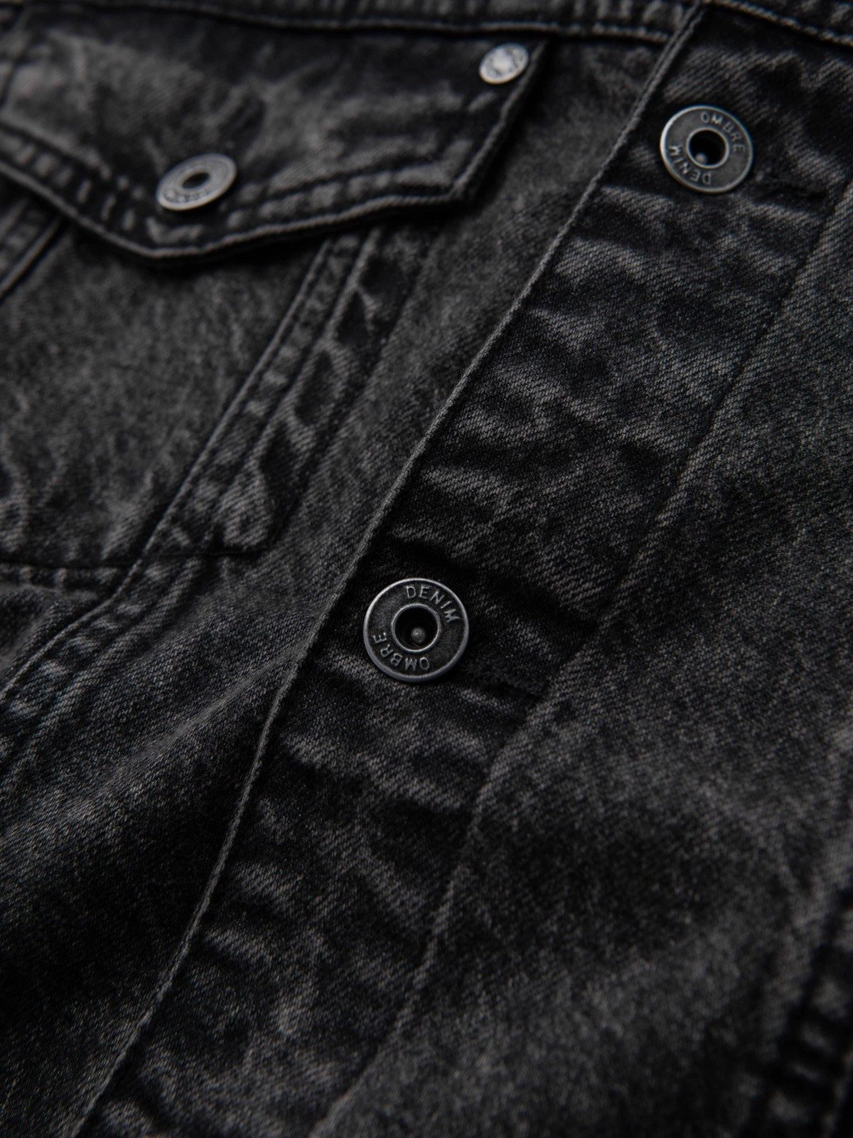 OMBRE Jeansjacke Herren-Jeansjacke mit Waschung