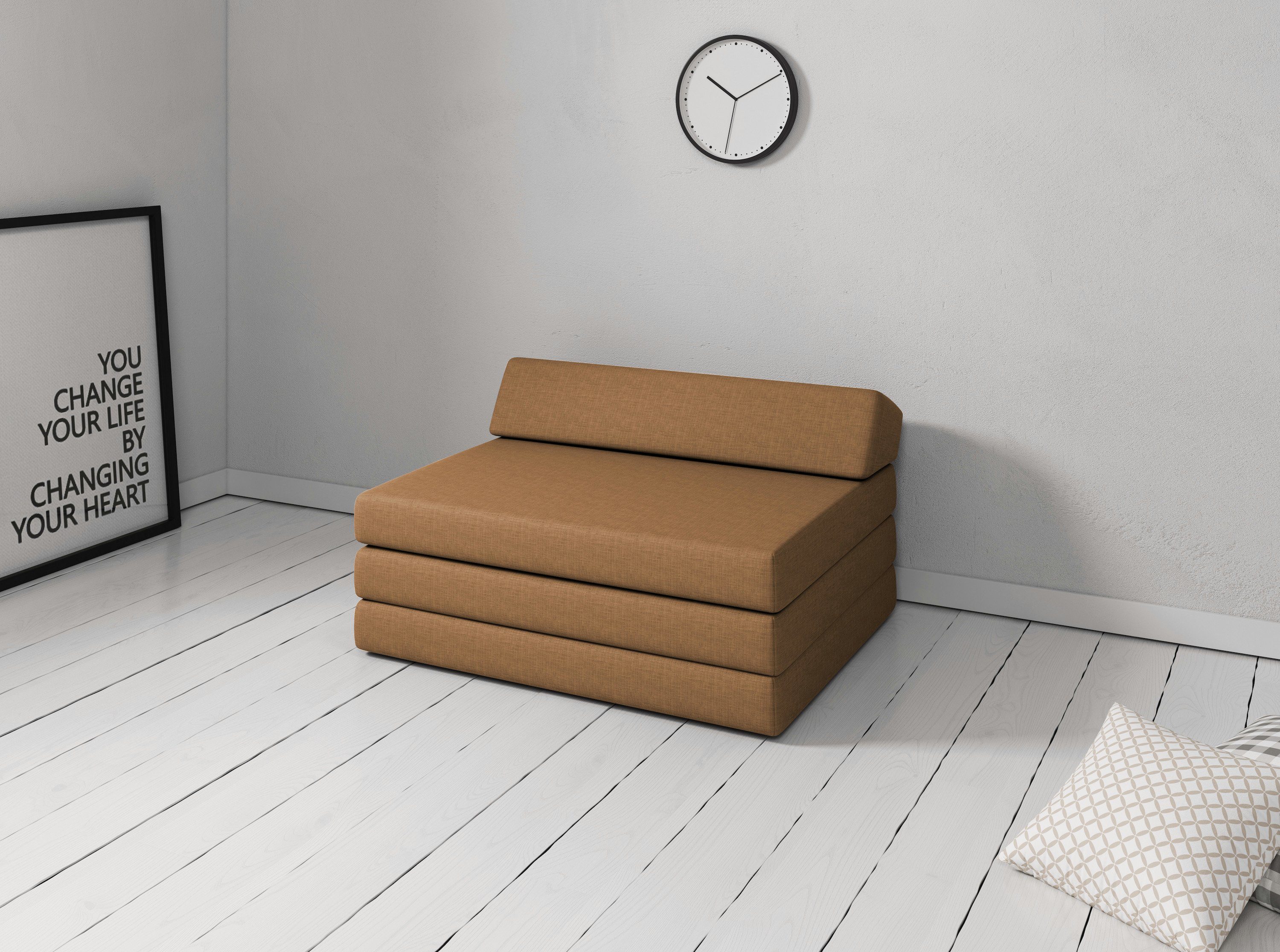 Klappmatratze Premium Klappmatratze mit Kopfteil, sunnypillow, .