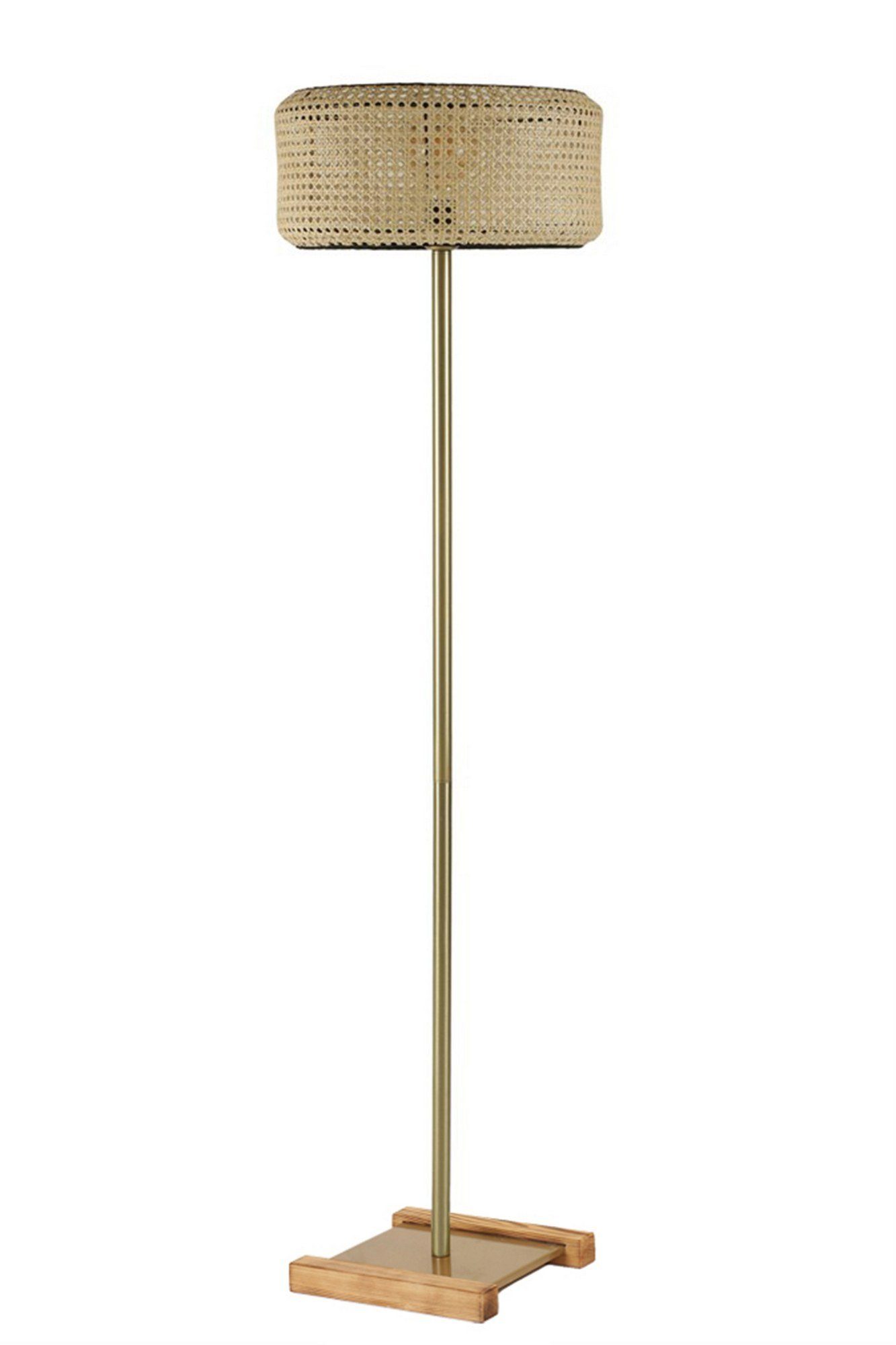 Opviq Stehlampe Lun, Gold,Beige, 25 x 25 cm, Metallkörper
