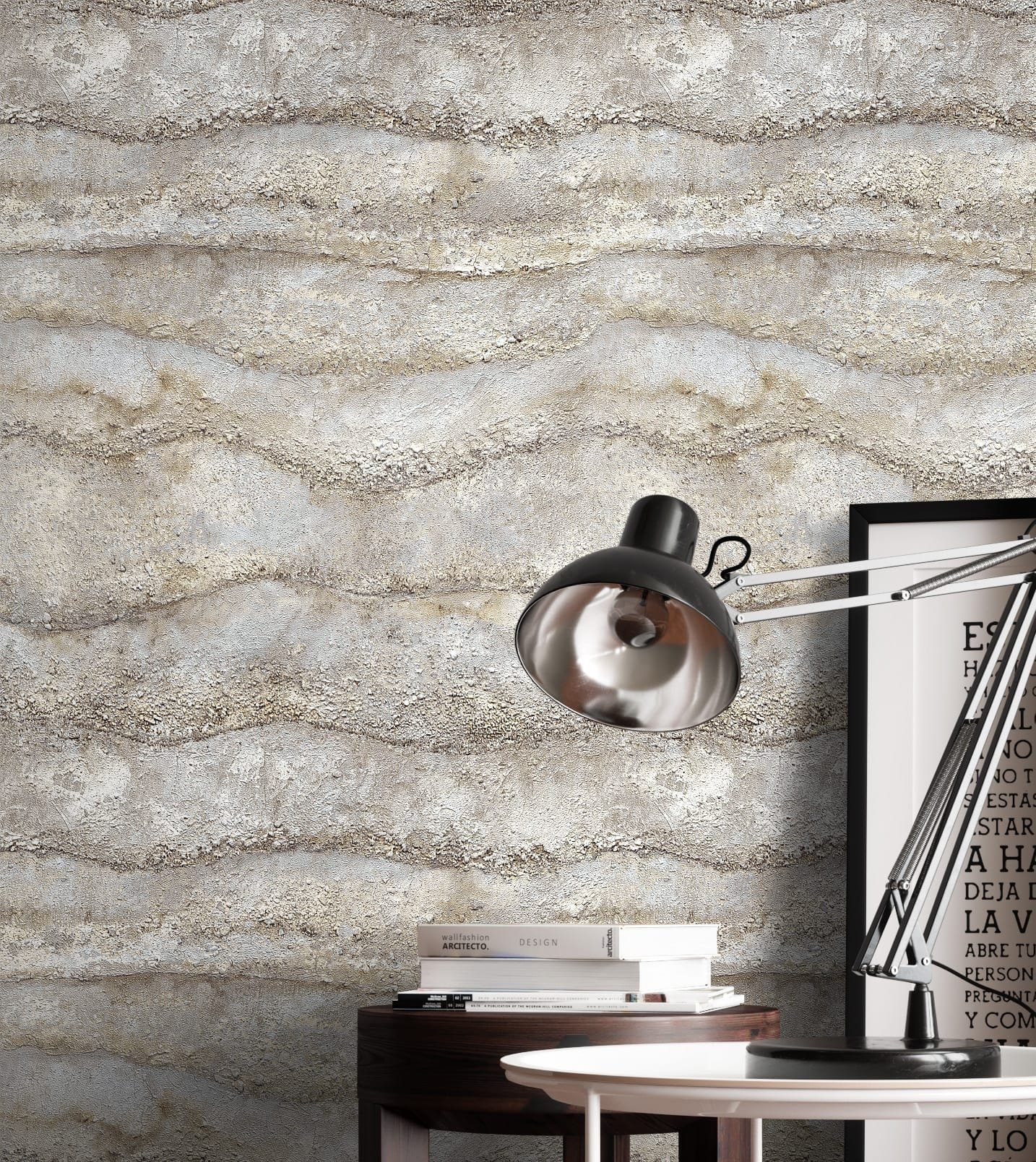 Newroom Vliestapete, Grau Tapete Modern Stein günstig online kaufen