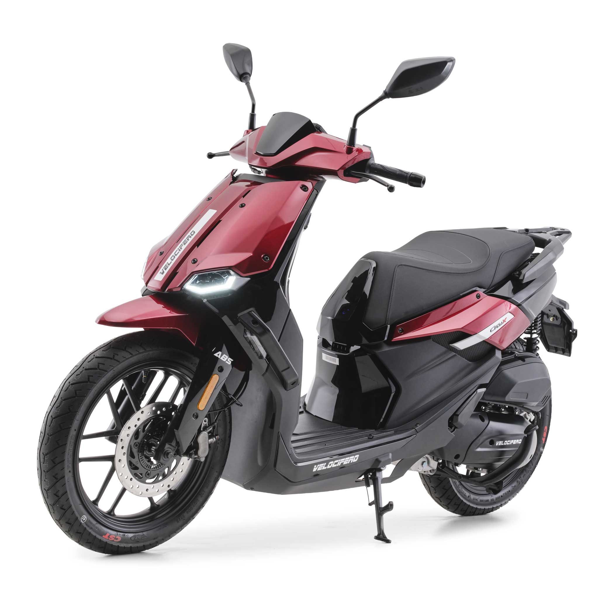 Velocifero Motorroller CITY X, 125 ccm, 99 km/h, Euro 5+, LED Beleuchtung, 16 Zoll Räder, 5 Zoll TFT Tacho, Keyless Go