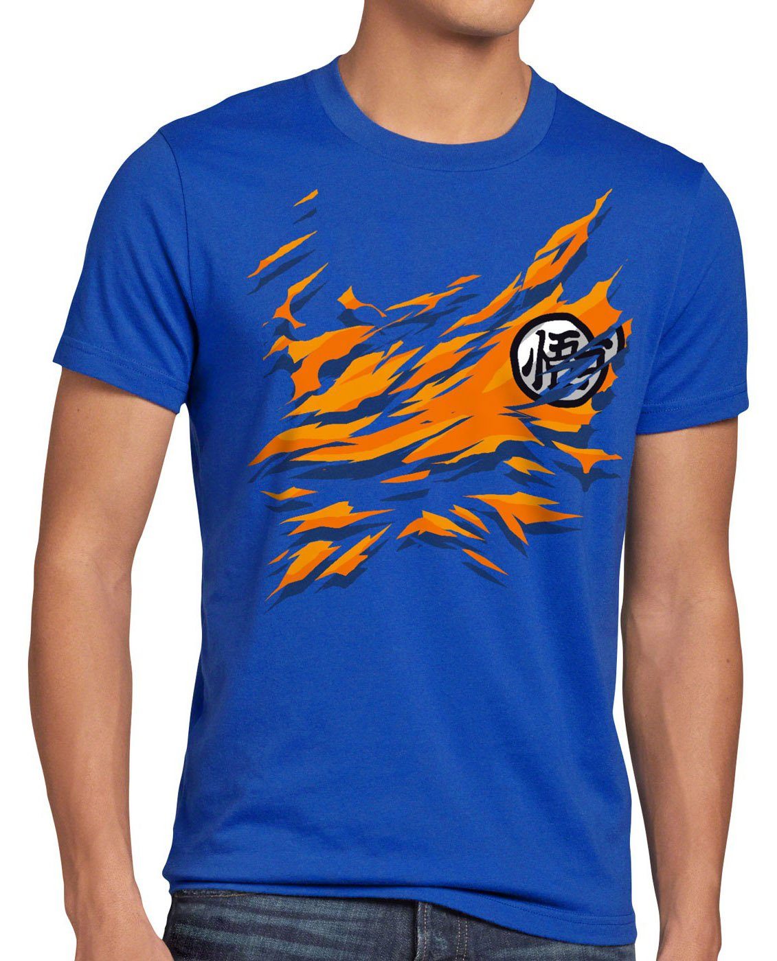 style3 T-Shirt Goku Brust super dragonball günstig online kaufen