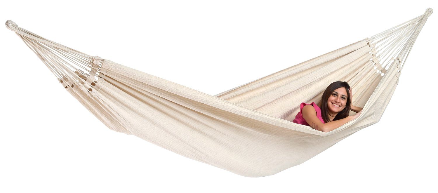 Amazonas Hängematte XXL Paradiso (Liegefläche ca. 250 x 175 cm, Belastbarkeit max. 200 kg), Handgefertigt, aus recycelten Materialien