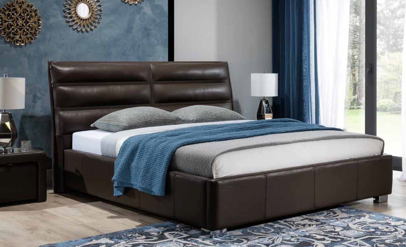 JVmoebel Bett, Luxus Leder Hochwertiges Klassisches Polster Betten Schlafzimmer