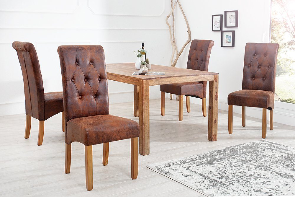 riess-ambiente Esszimmerstuhl CASA vintage braun, Esszimmer · Microfaser · günstig online kaufen