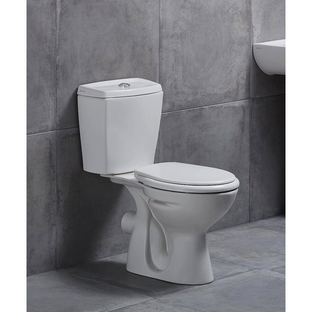Belvit Tiefspül-WC S-ESW001, Stand-WC mit Spülkasten günstig online kaufen