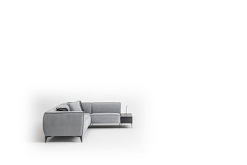 JVmoebel Ecksofa Grau Sofa L Form Modern Design Stoff Textil Ecksofa 310x225, Made in Europe