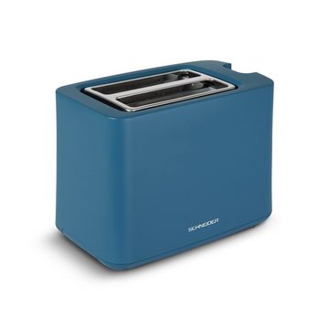 SCHNEIDER Toaster Fjord Line, 6 Stufen, Krümelschublade, 2 kurze Schlitze, für 2 Scheiben, 870 W, Auftau- und Aufwärm-Funktion, Überhitzungsschutz