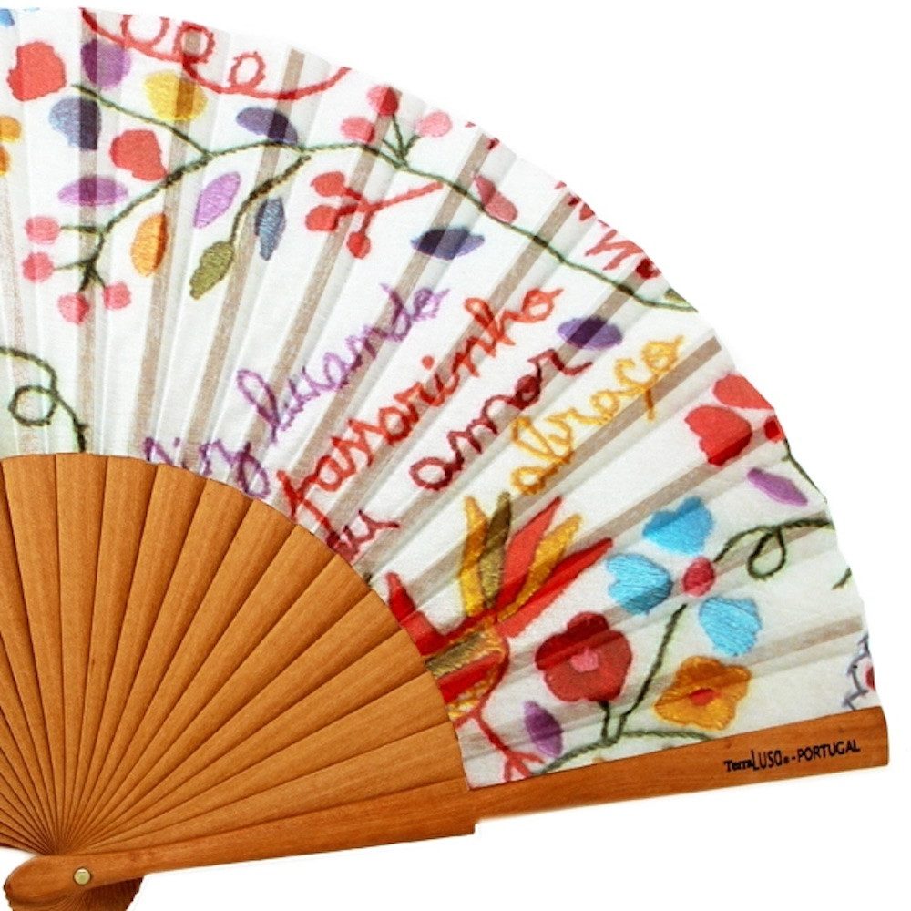 LK Trend & Style Handfächer Ventilator aus der Handtasche, (hochwertiger Handfächer aus Birnbaumholz), hervorragendes Geschenk