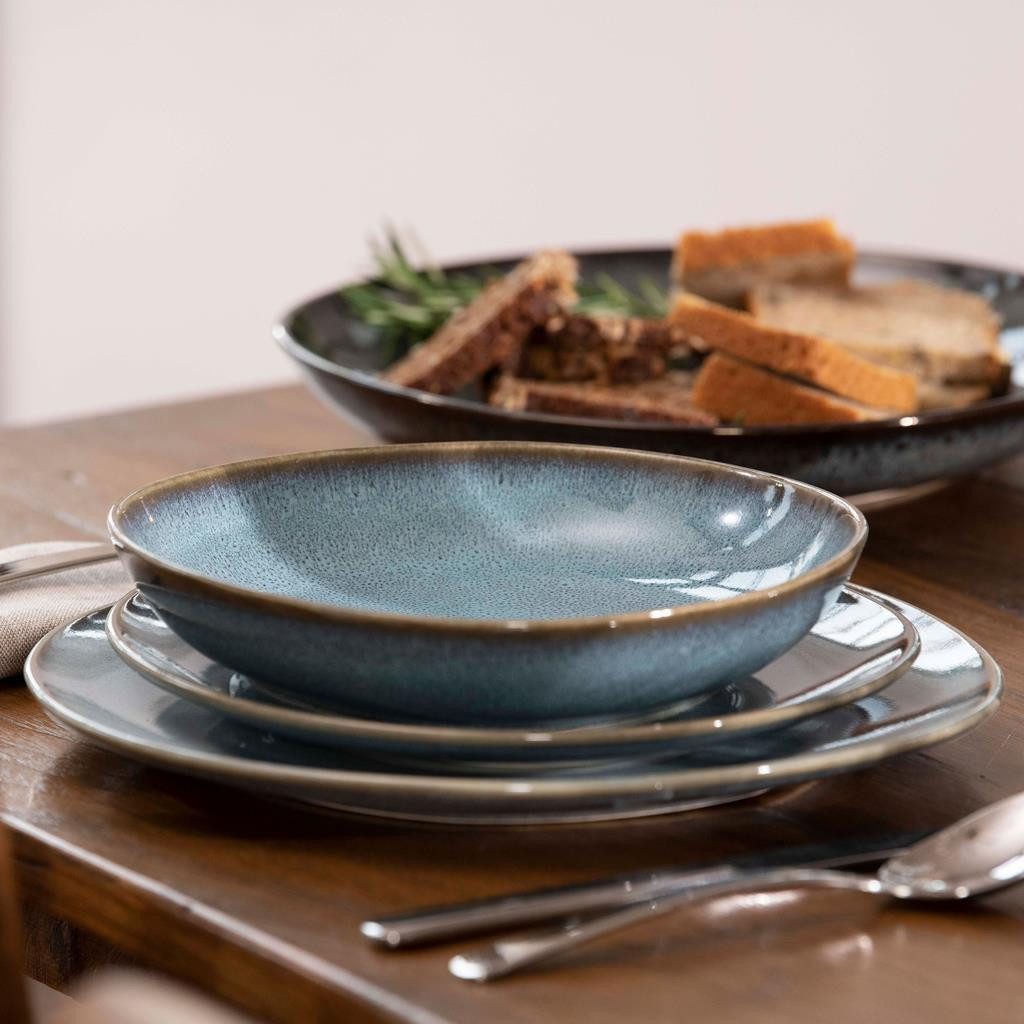 like. by Villeroy & Boch Tafelservice Lave Tafel-Set 12er Set (12-tlg), 6 Personen, Steingut