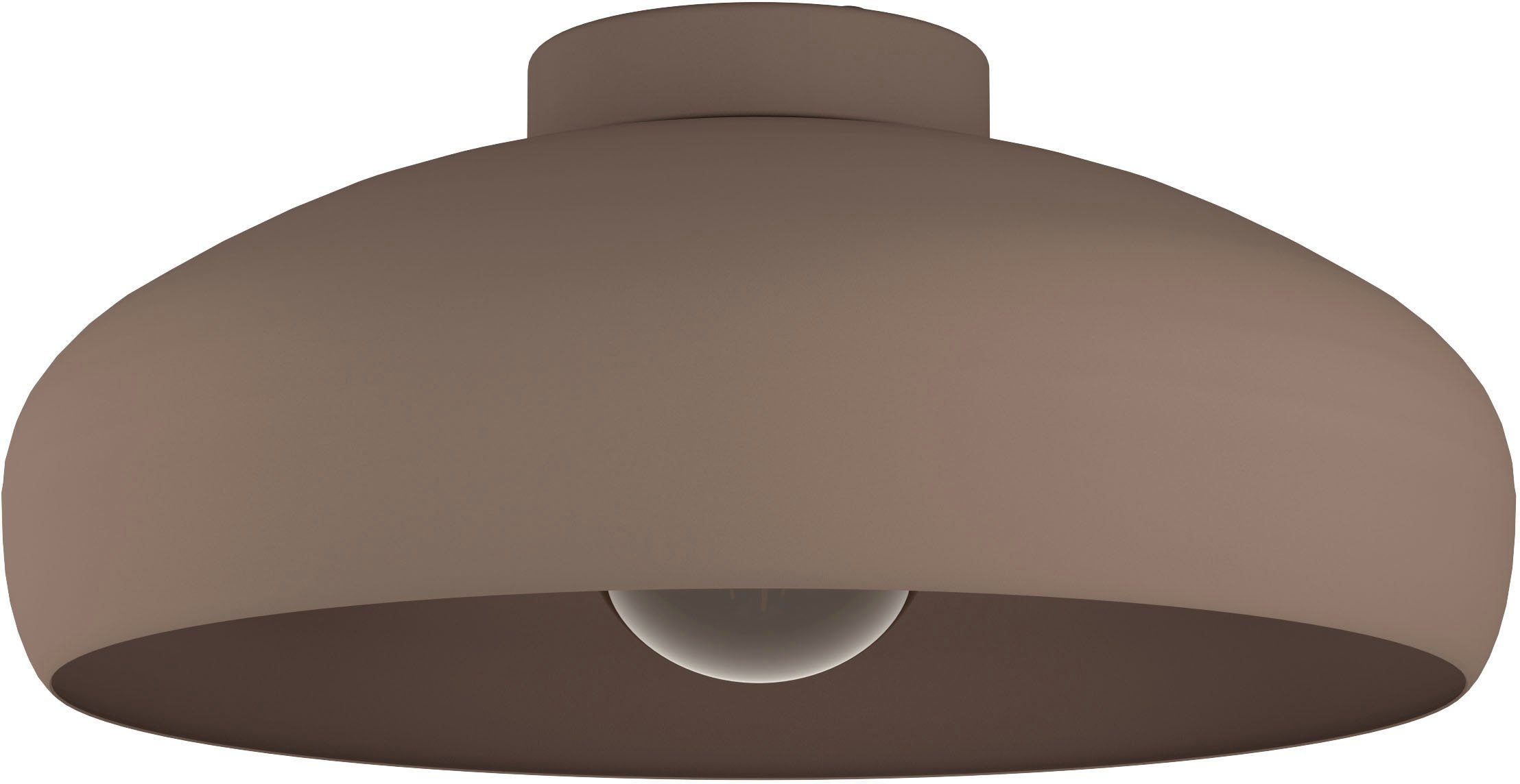 EGLO Deckenleuchte MOGANO, Leuchtmittel wechselbar, ohne Leuchtmittel, Deckenleuchte in Mokka aus Stahl - exkl. E27 - 1X60W | Deckenlampen