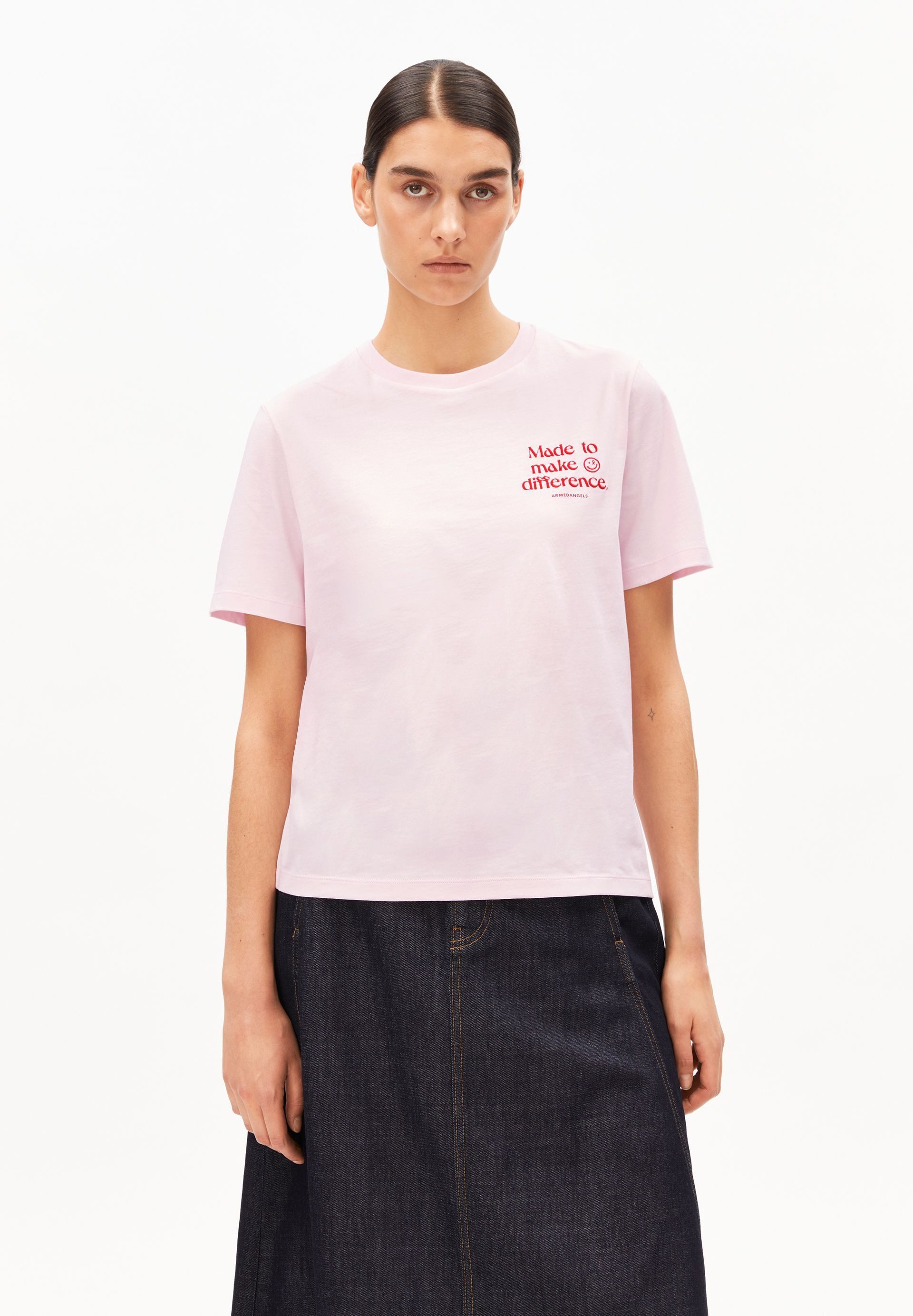 T-Shirt LUALAA EMBRO T-Shirt aus Bio-Baumwolle
