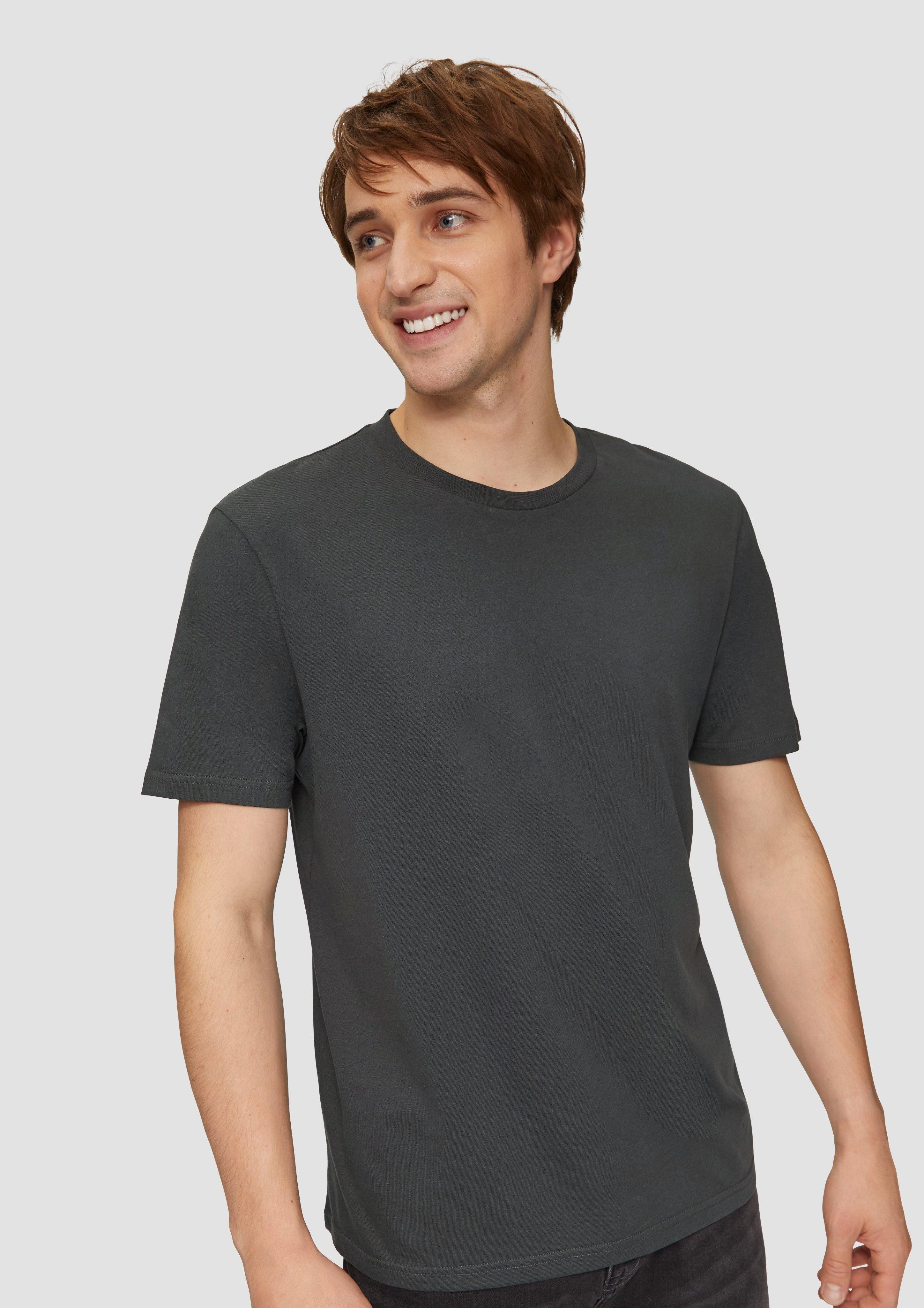 QS Kurzarmshirt T-Shirt mit Rundhalsausschnitt günstig online kaufen