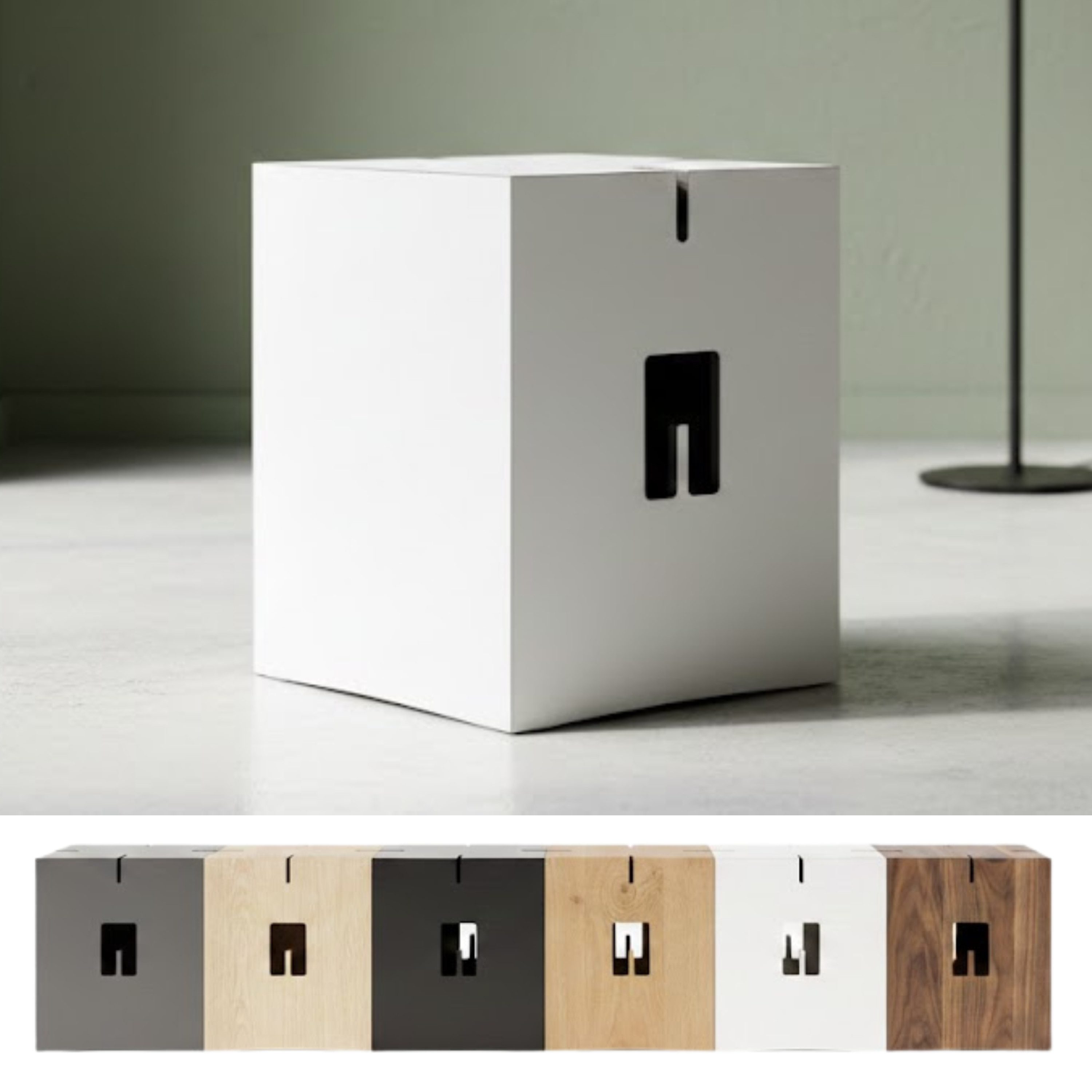 never sit alone Sitzhocker Holz - handgefertigt - Sitzwürfel - verkettbar - Design Hocker (Hocker einzeln oder als Set kombinierbar – Design Sitzhocker - belastbar bis 120 kg, 6 Varianten verfügbar, 1 St., Beistelltisch oder als Sitzgelegenheit), Hochwertige Handarbeit