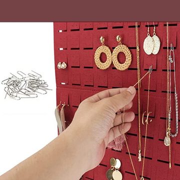 Lubgitsr Schmuckständer Ohrring-Organizer hält bis zu 300 Paar, hängende Filz-Wandhalterung (1 St)