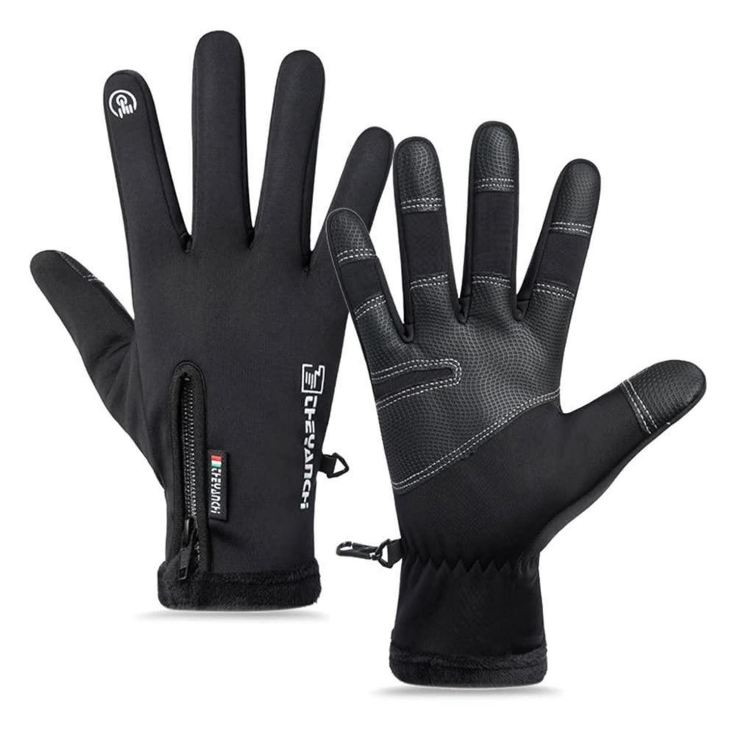 LuxusKollektion Fahrradhandschuhe Fahrradhandschuhe Winter Thermofunktion Touchscreen L (1-St)