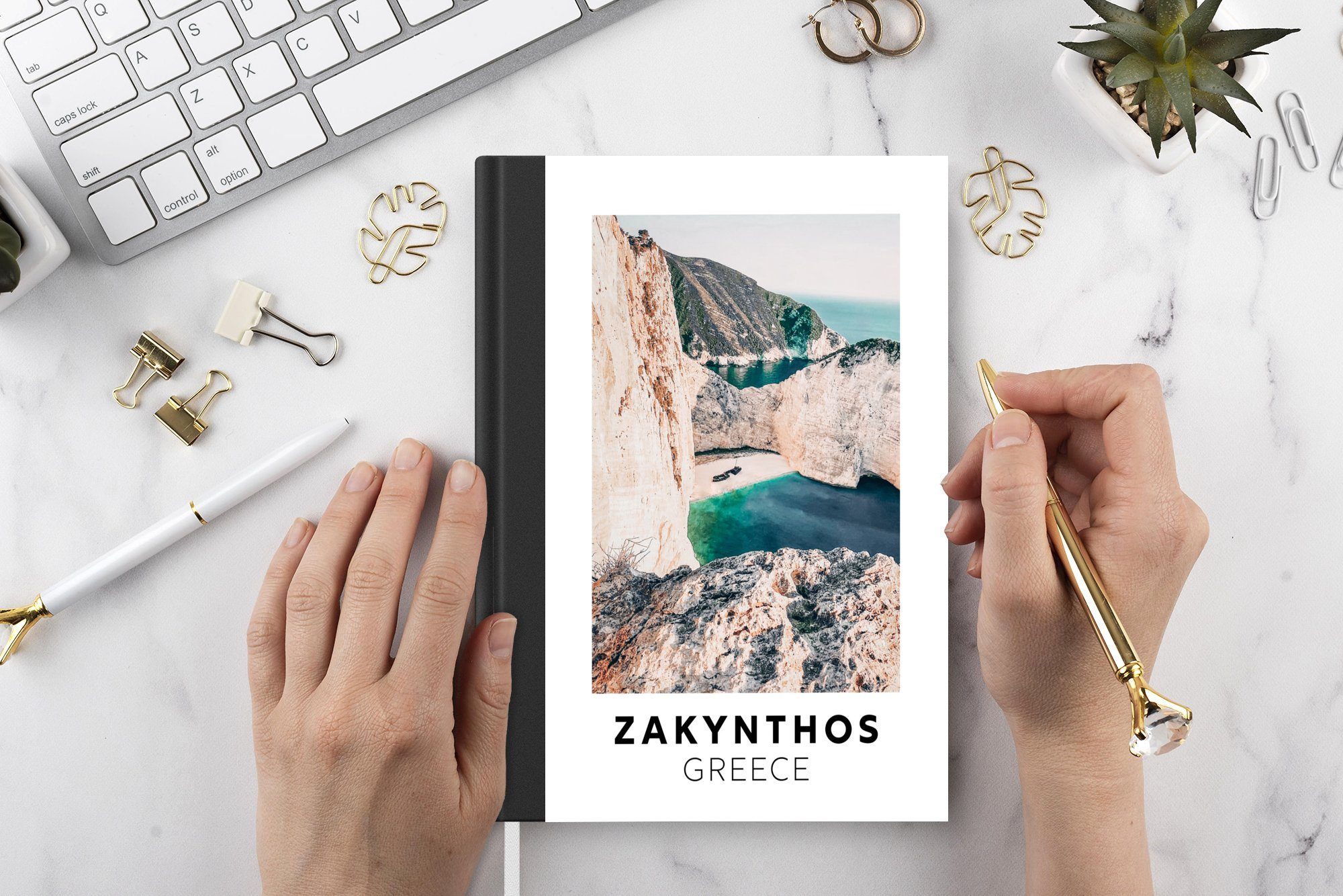 MuchoWow Notizbuch Tagebuch, - Seiten, Haushaltsbuch A5, Journal, Notizheft, 98 Merkzettel, Griechenland Natur, Insel 