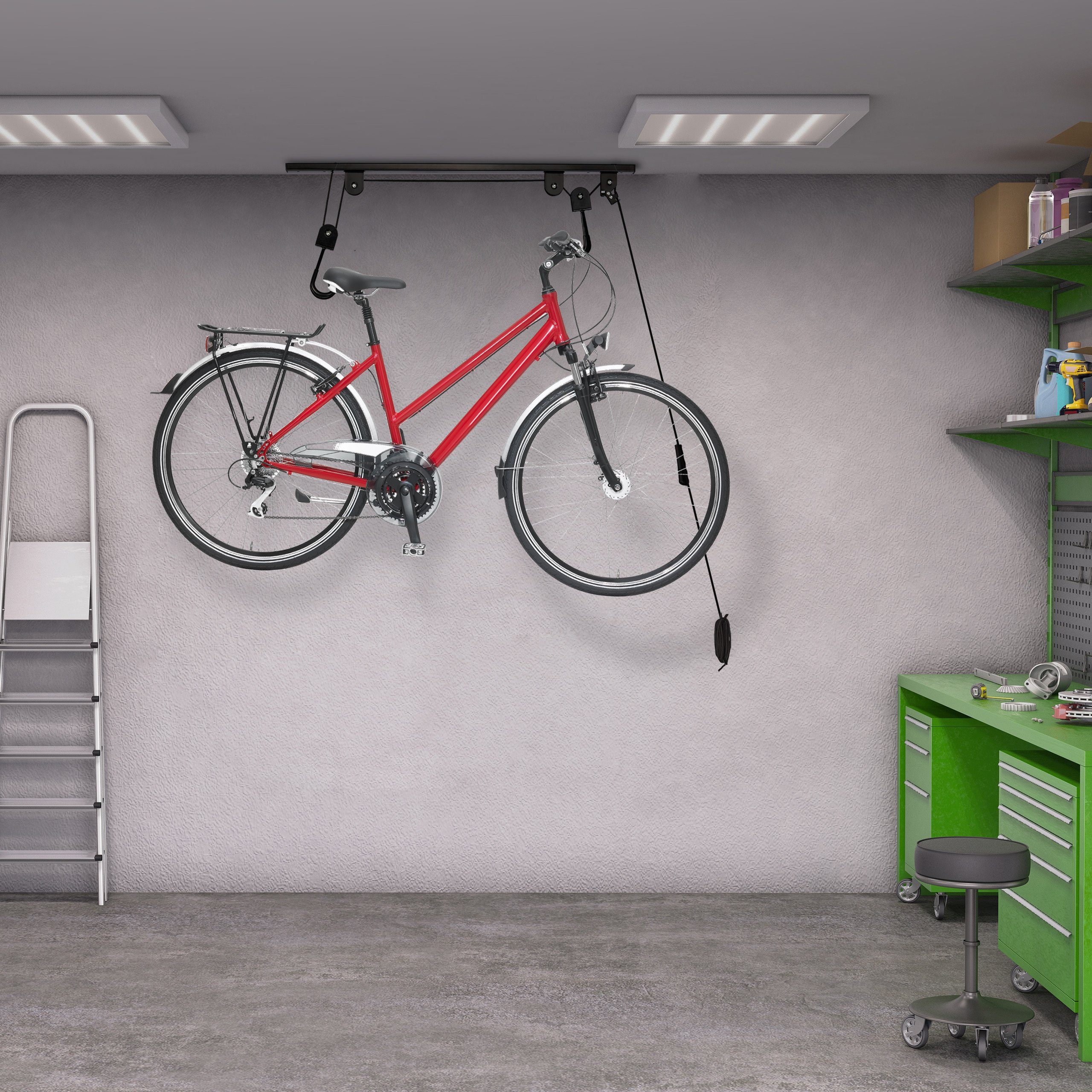 relaxdays Fahrradlift Decke