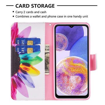 König Design Handyhülle Samsung Galaxy A23, Schutzhülle Schutztasche Case Cover Etuis Wallet Klapptasche Bookstyle