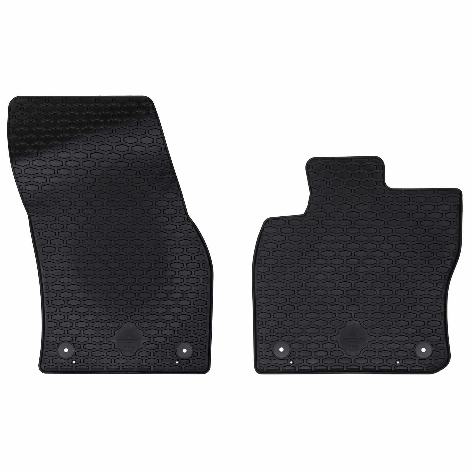 vidaXL Auto-Fußmatten Autofußmatte 2 pcs Schwarz Geeignet für VW CADDY 2020- Gummi (2 St)