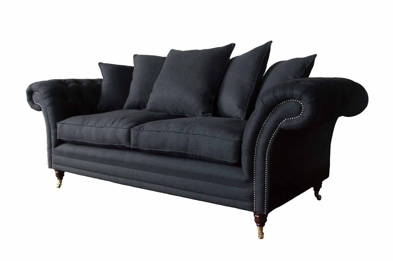 JVmoebel Sofa Designer big, Couch in Made 3 Europe Polster Sitz Schwarz Sofa Stoff Textil xxl Sitzer
