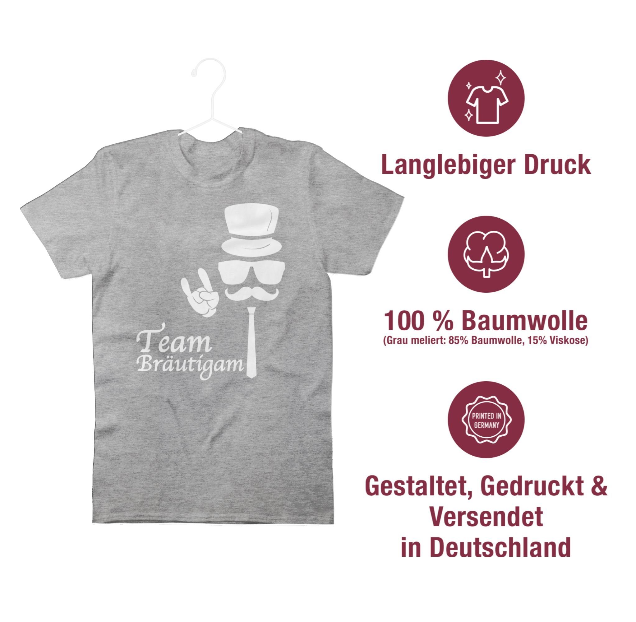 Shirtracer T-Shirt Team Bräutigam Hipster JGA Männer