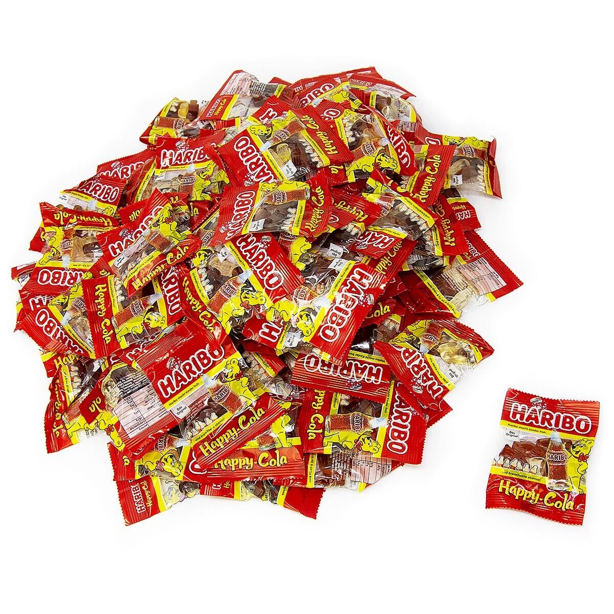 HARIBO Süßigkeit Happy Cola, Dose mit 100 Portionsbeuteln