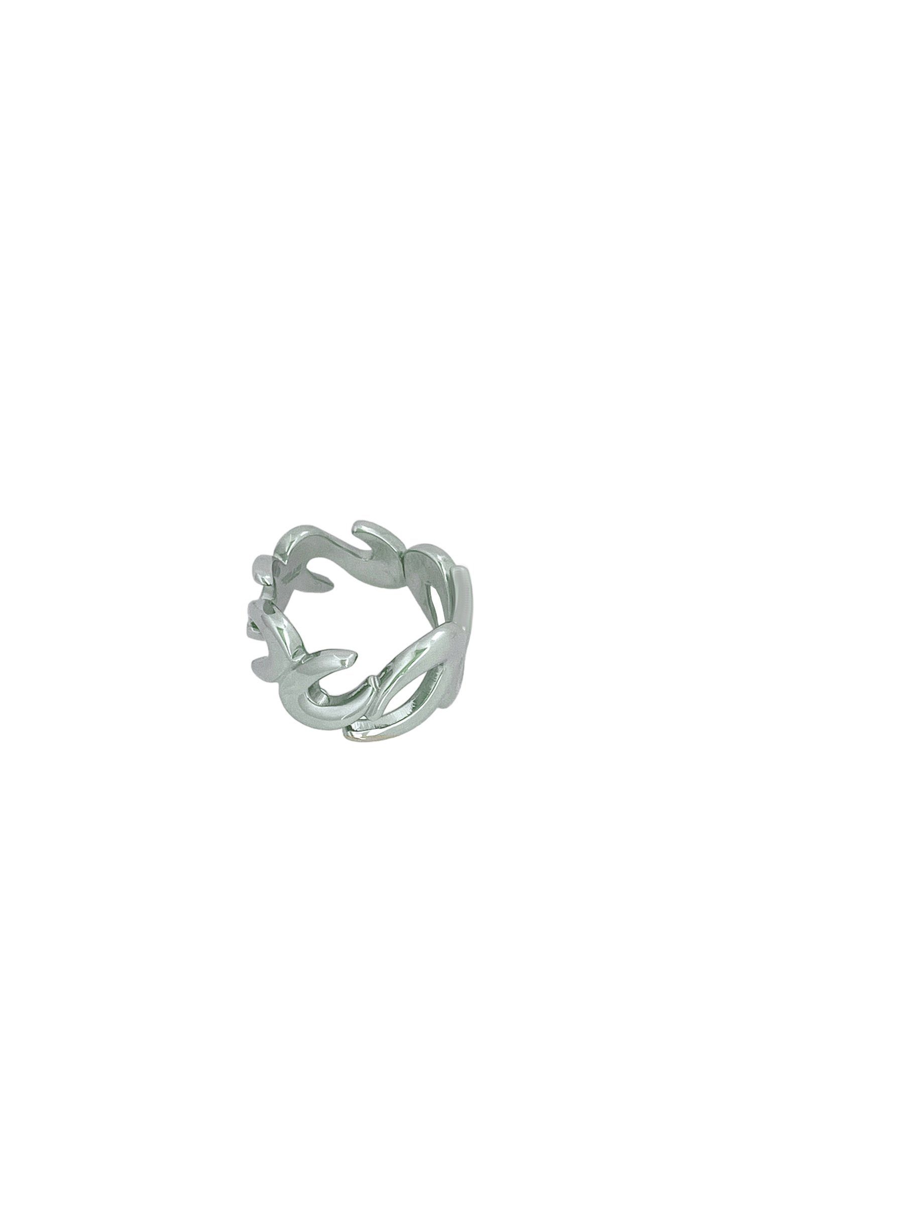Fossil Fingerring Design auffälliges JF81901040504, in "S-Form"