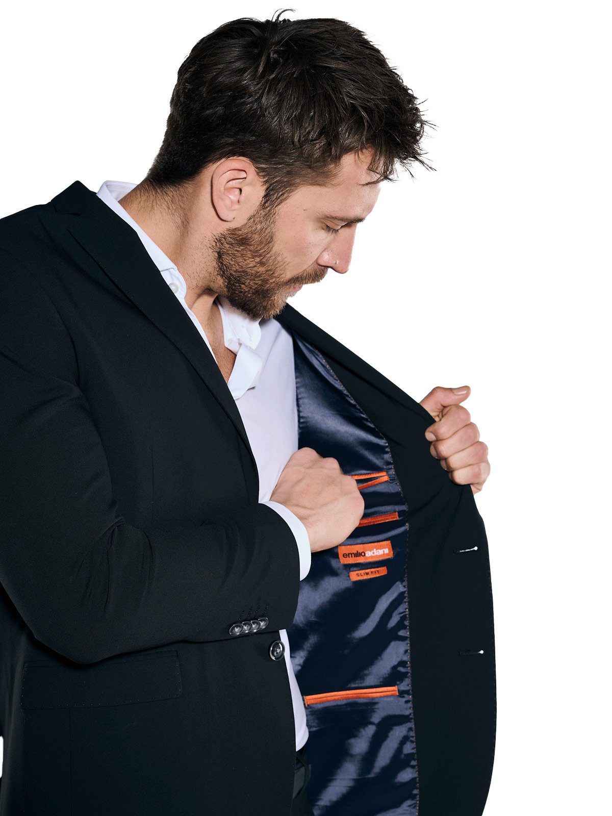 emilio adani Anzugsakko Herren Anzug-Sakko slim fit, Schwarz