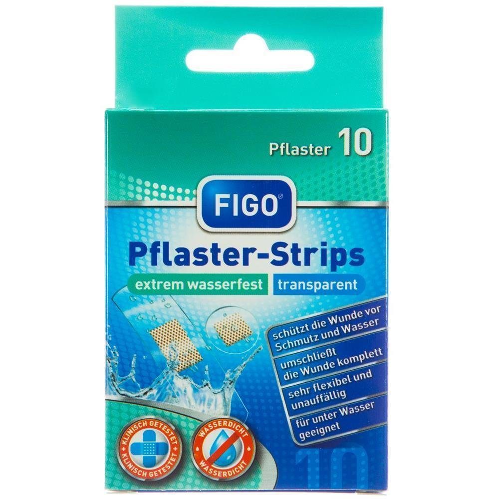 FIGO Wundpflaster Figo Pflaster- Strips 10er extrem wasserfest (Set, 10 St., Pflaster-Strips), Pflasterstrips Pflasterpackung Pflaster Wundpflaster Heftpflaster