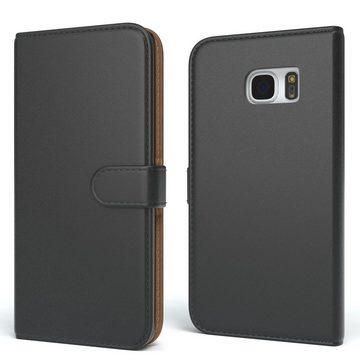 EAZY CASE Handyhülle Uni Bookstyle für Samsung Galaxy S7 5,1 Zoll, Schutzhülle mit Standfunktion Kartenfach Handytasche aufklappbar Etui