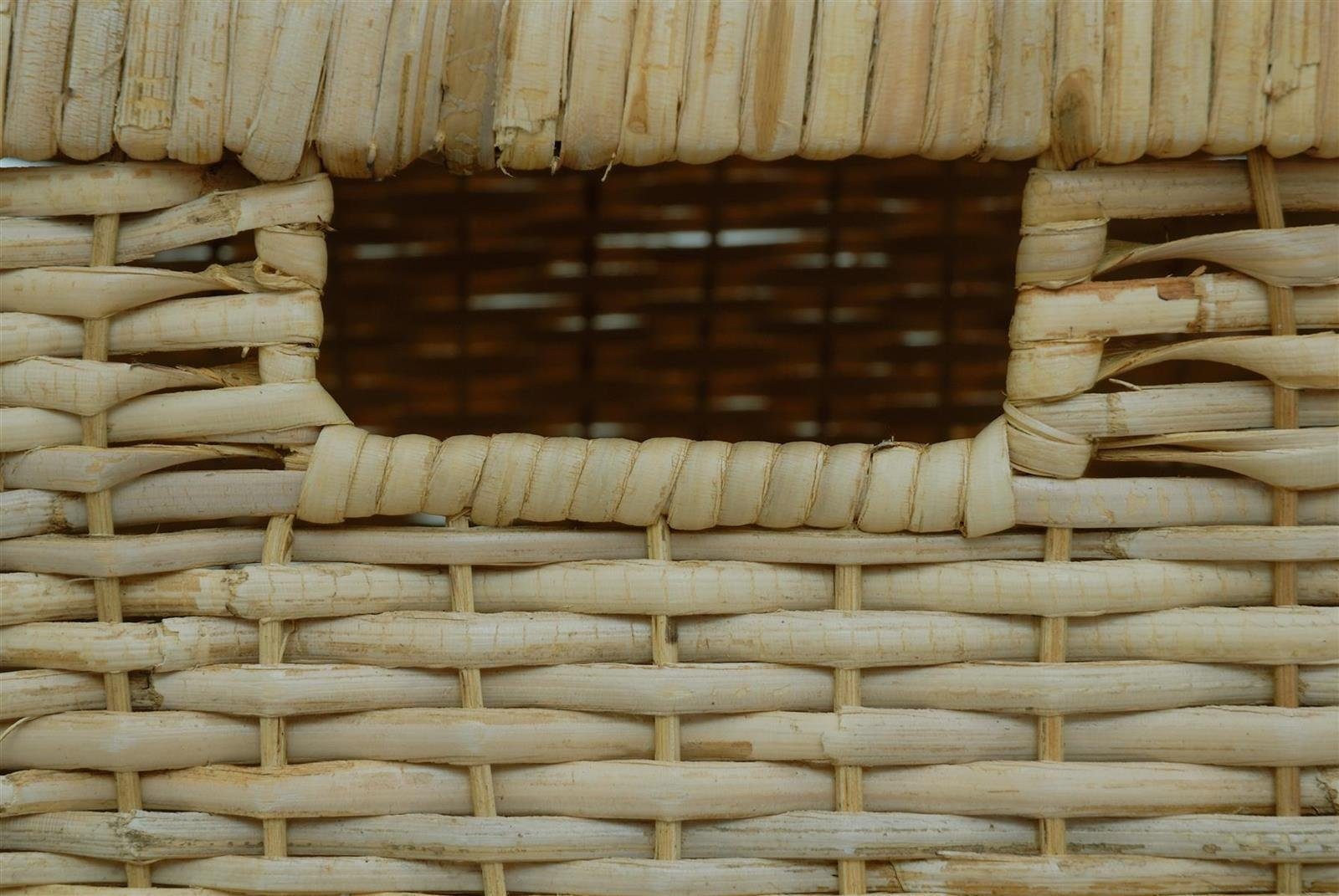 Krines Home Badregal Rattan Rattan Badregal Schubladen, Kommode Regal Standregal 4 Handgearbeitet Honig mit Korb