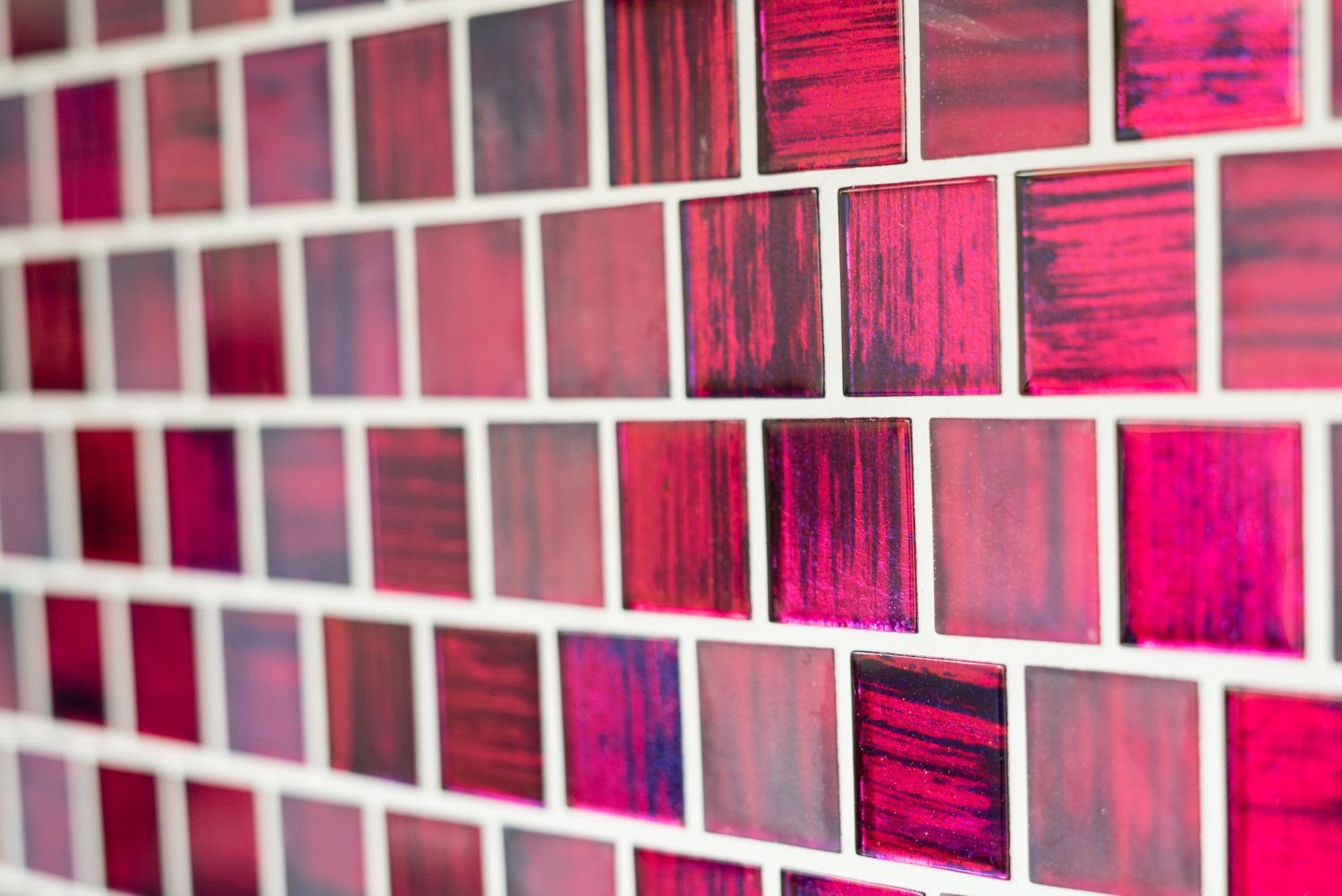 Mosani Crystal glänzend Glasmosaik Mosaikfliesen pink 10 / Matten Mosaikfliesen