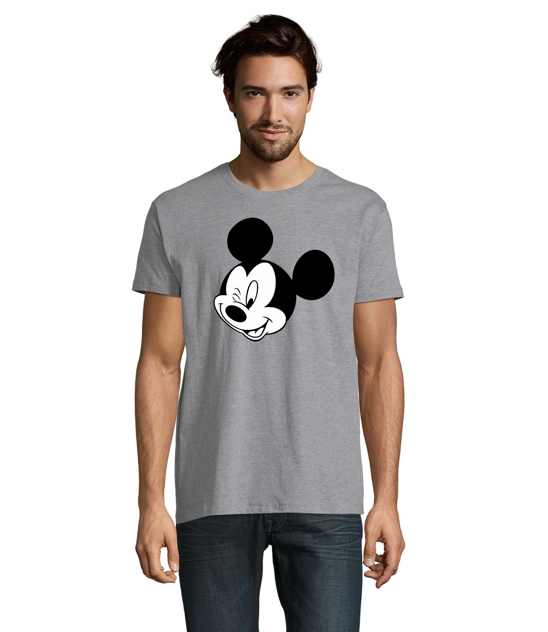 T-Shirt Mickey Zwinker Cartoon Herren T Shirt Streetwear Freizeit