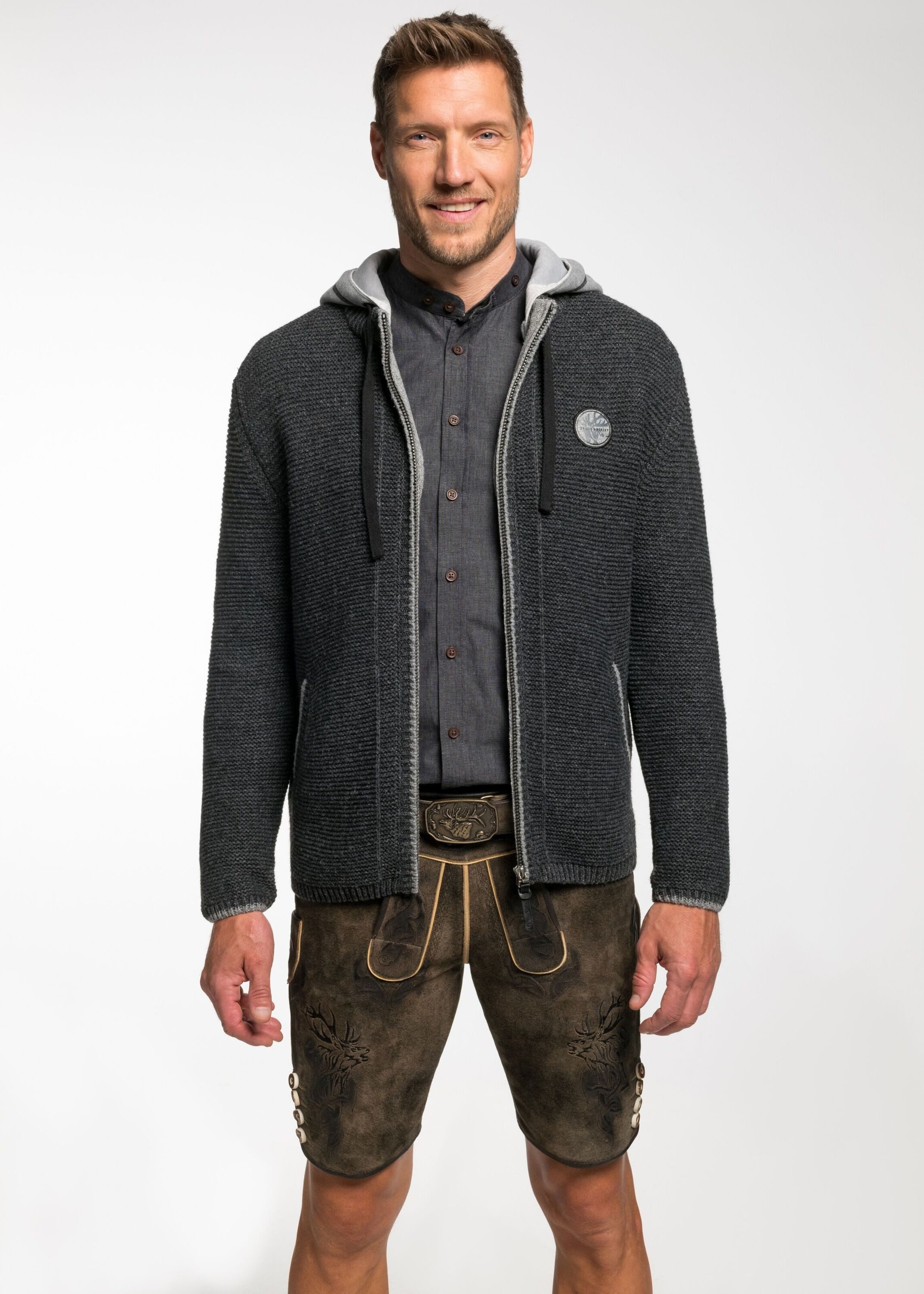 Spieth & Wensky Trachtenstrickjacke Echo (1-tlg) im unifarbenen Design