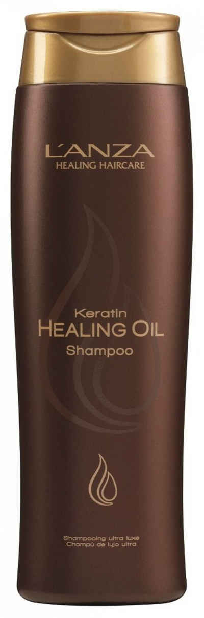 Lanza Haarshampoo Keratin Healing Oil Shampoo 300 ml, 1-tlg., aufbauend, spendet Fülle