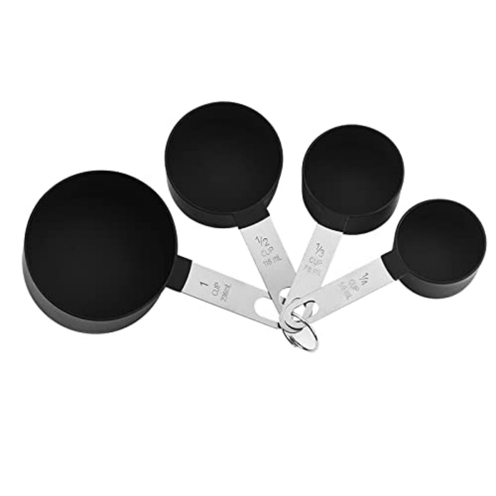Bundviel Bestecklöffel 8-teilige Messbecher und Löffel im Set, Edelstahl&Kunststoff