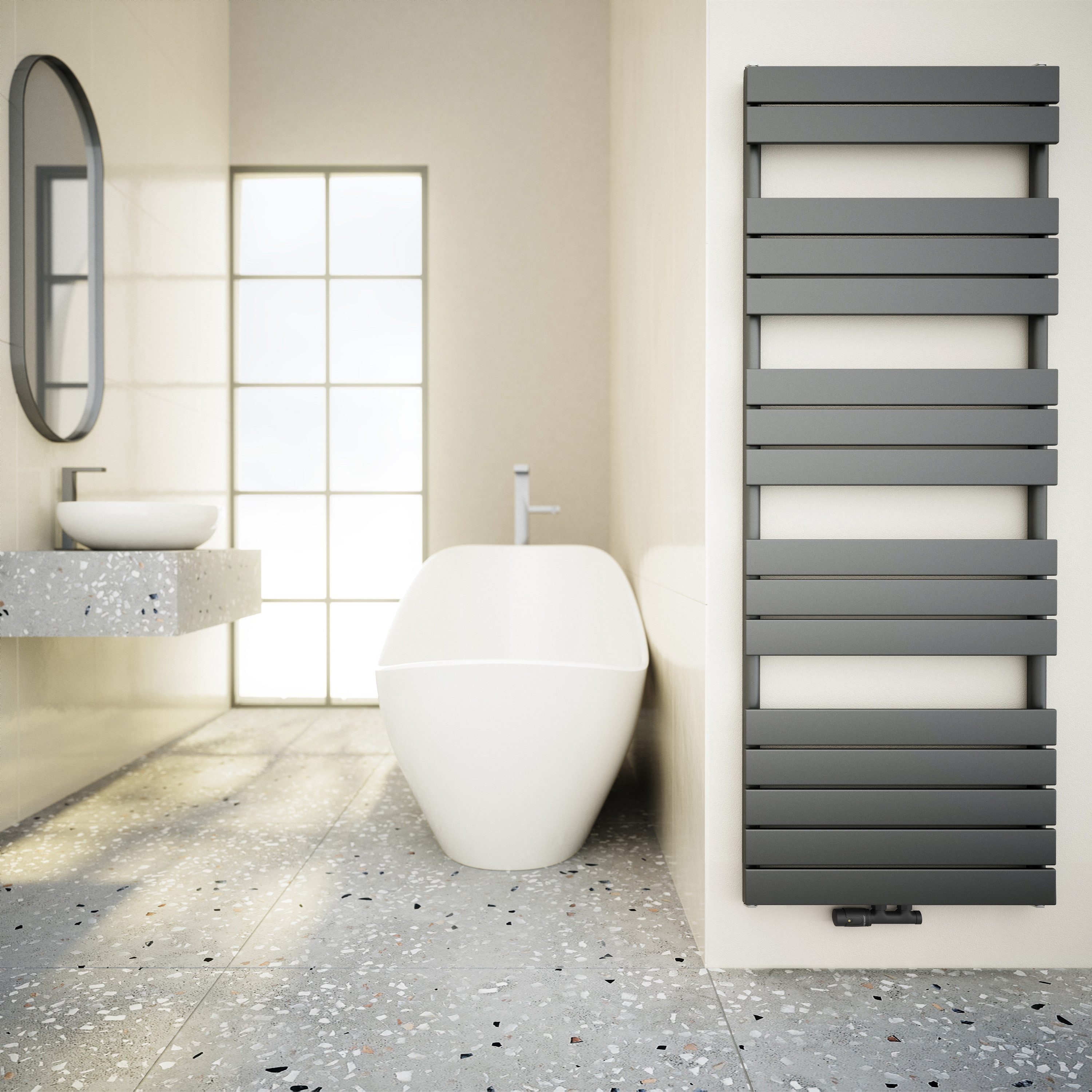 Aquabad® Badheizkörper AUREA Handtuch Heizkörper Mittelanschluss 50mm, 60x1 günstig online kaufen