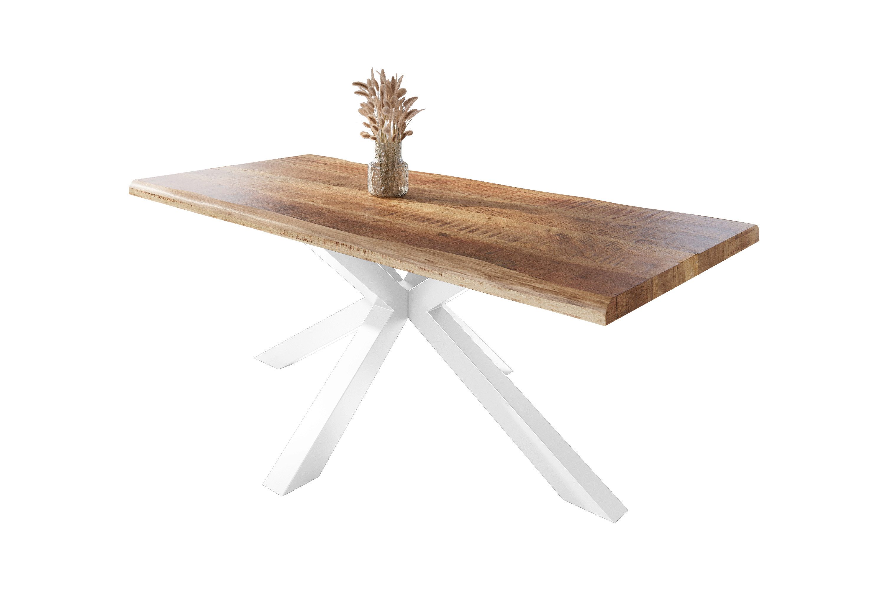 SAM® Esstisch Waves_Spider, Mangoholz, gedoppelte Tischplatte, günstig online kaufen