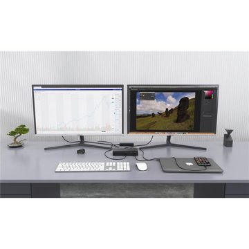 I-TEC Laptop-Dockingstation Thunderbolt3 / USB-C Dual DisplayPort 4K Docking Station, + Power Delivery 85W