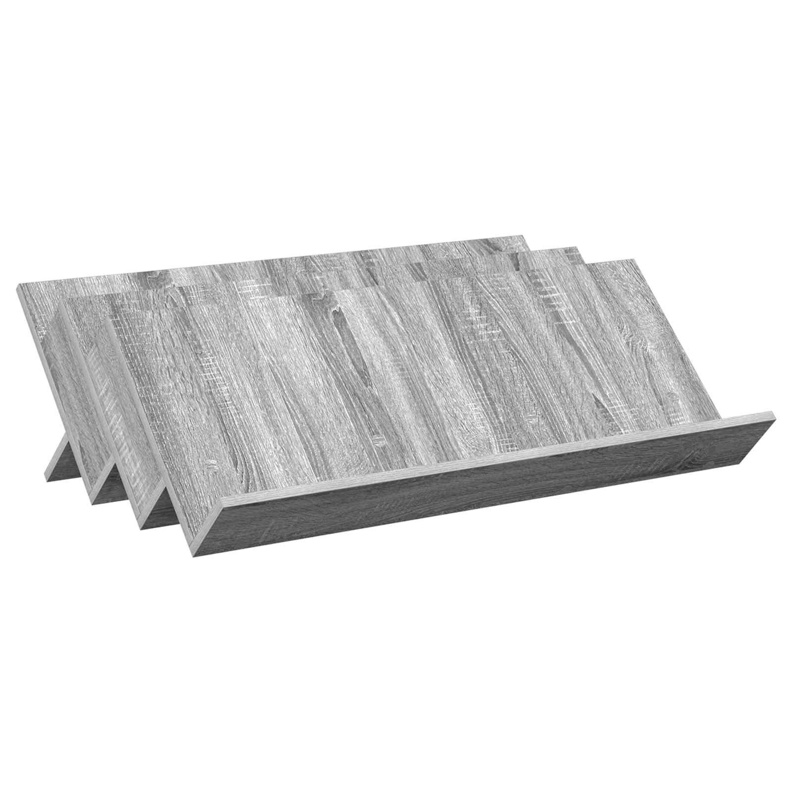 vidaXL Zeitungsständer Magazinregal Graues Sonoma 90 x 53 x 28,5 cm Holzwerkstoff (1 St)