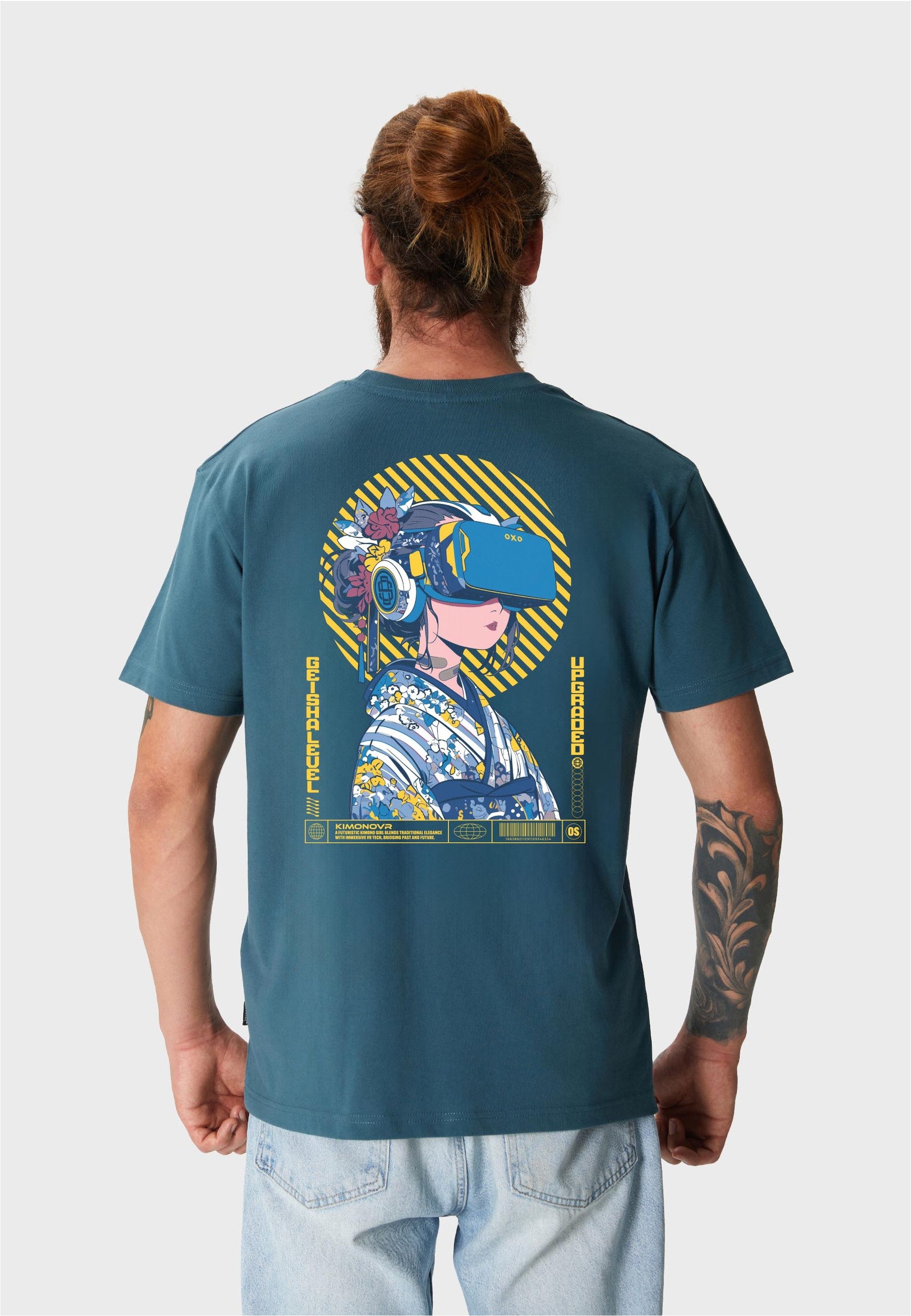 Oldskull T-Shirt Asian Virtual Logo Graphic Traditionelles fernöstliches Motiv