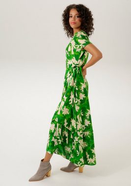Aniston CASUAL Wickelkleid mit graphischem Blumendruck - NEUE KOLLEKTION